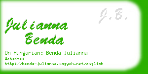 julianna benda business card